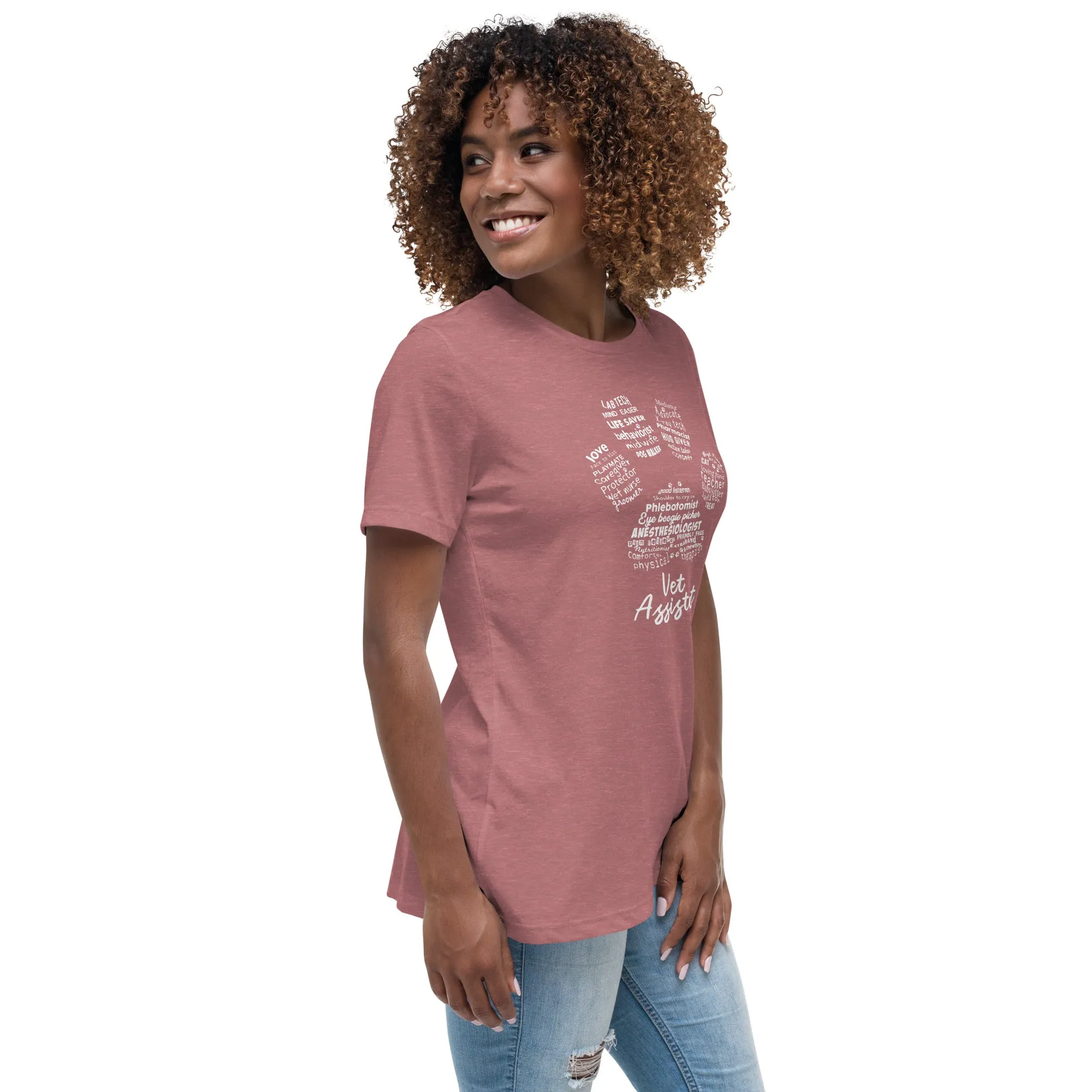 Vet Assistant Pawprint Women's Relaxed T-Shirt