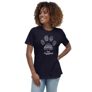 Vet Assistant Pawprint Women's Relaxed T-Shirt