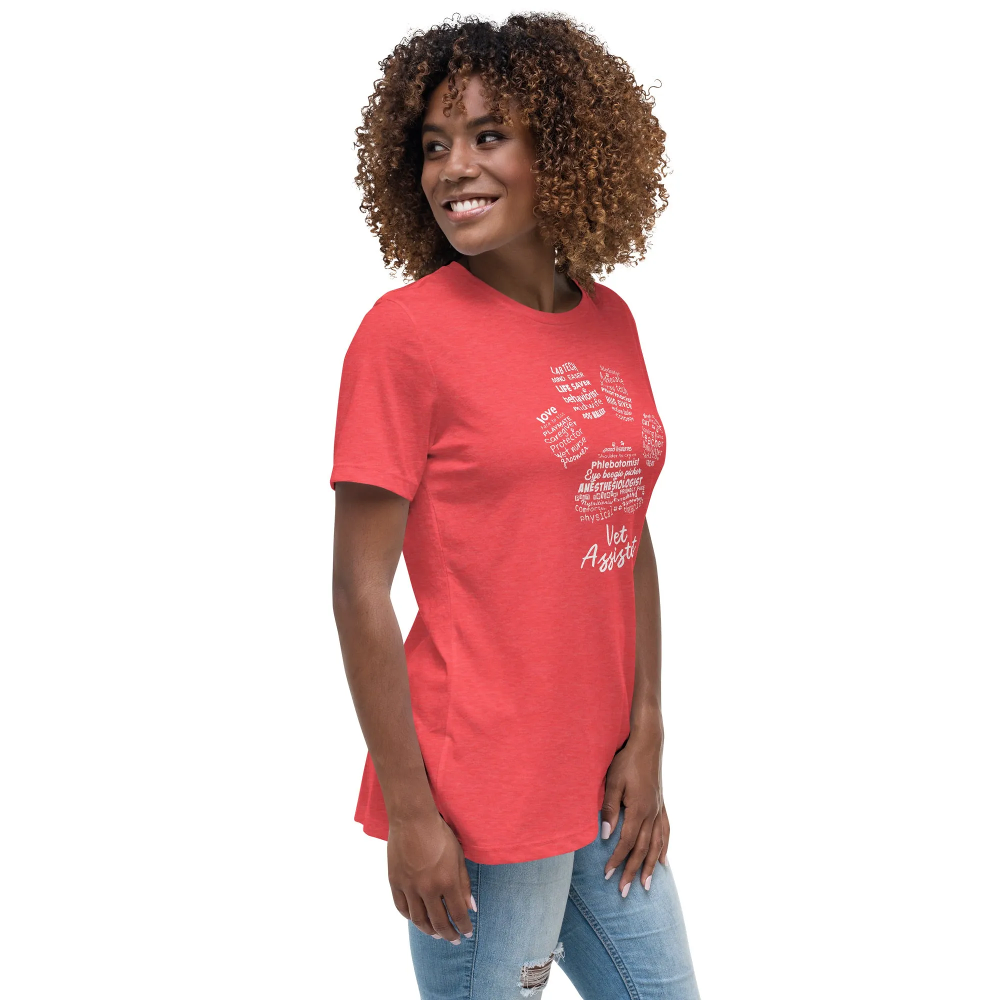 Vet Assistant Pawprint Women's Relaxed T-Shirt