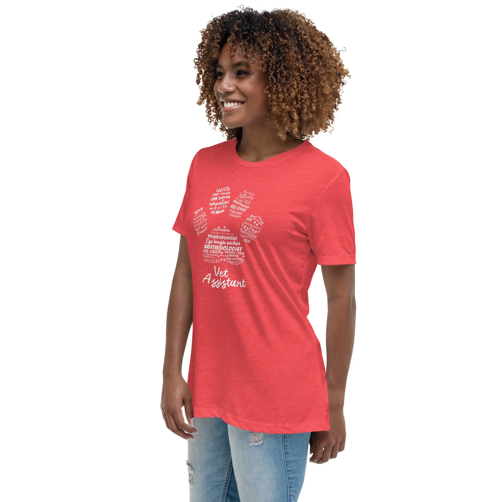 Vet Assistant Pawprint Women's Relaxed T-Shirt