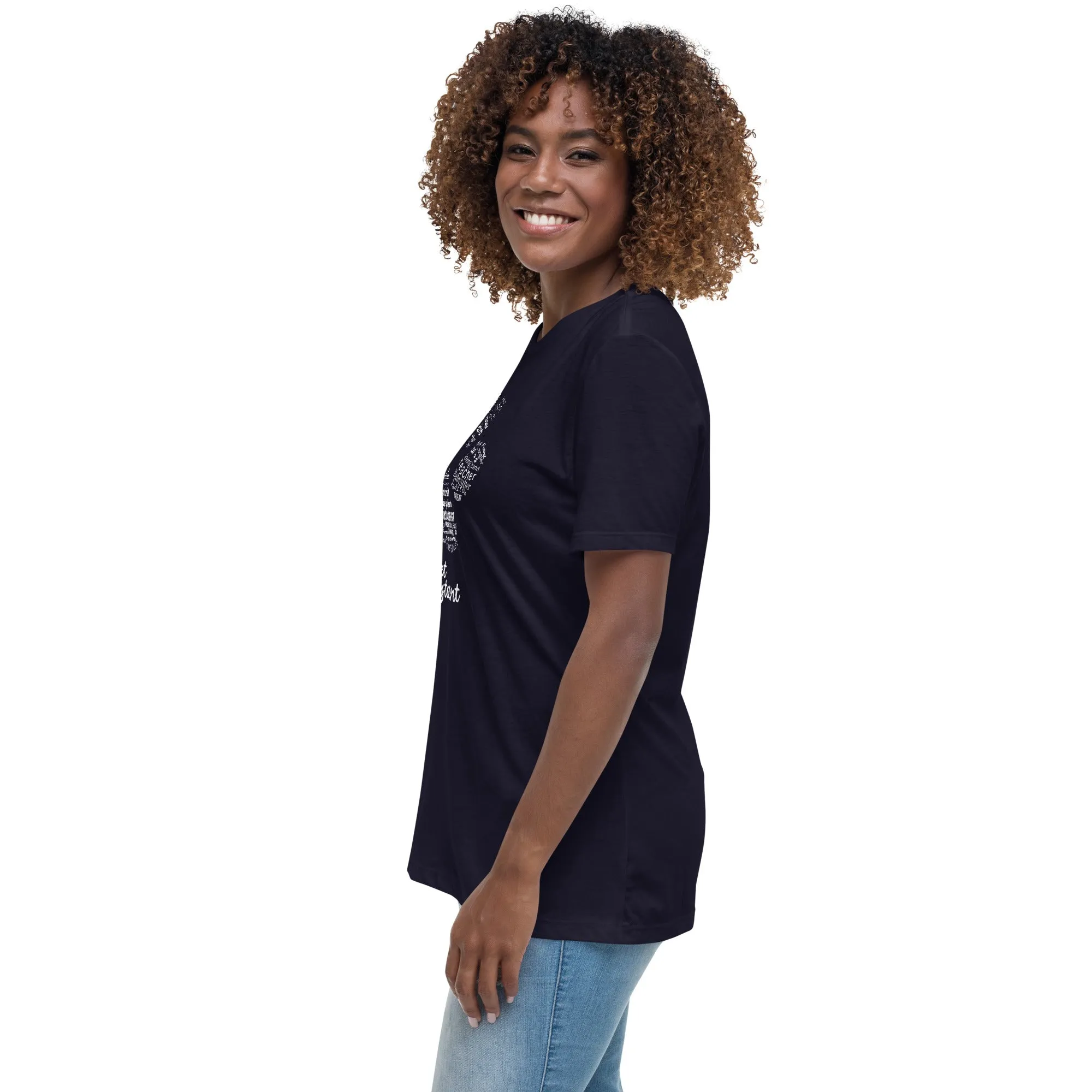 Vet Assistant Pawprint Women's Relaxed T-Shirt