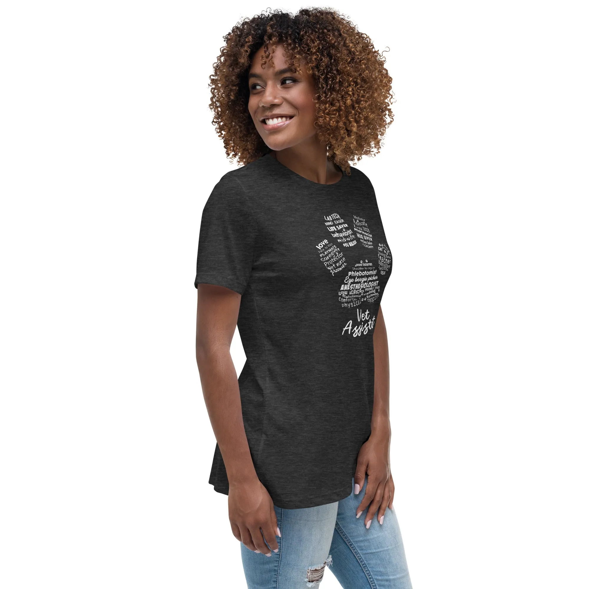 Vet Assistant Pawprint Women's Relaxed T-Shirt