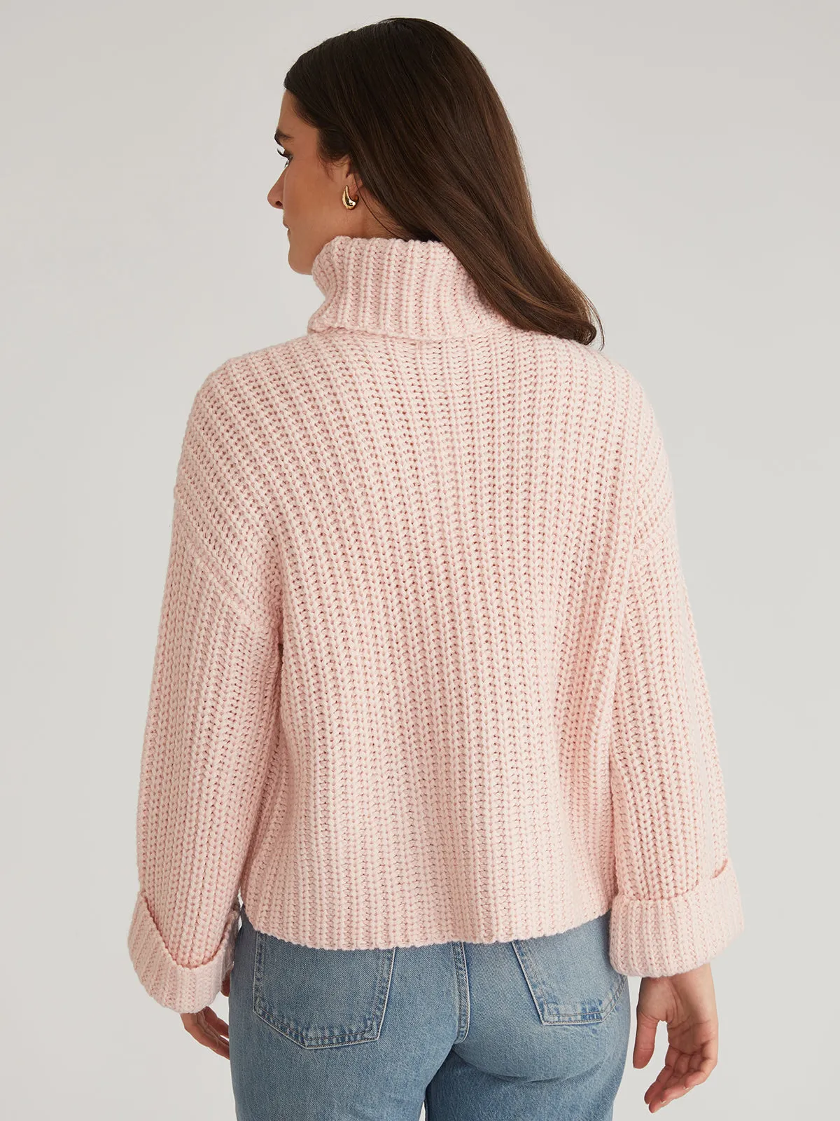 Vida: Turtleneck Shaker Pullover