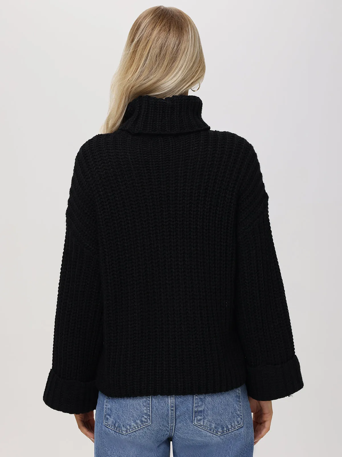 Vida: Turtleneck Shaker Pullover