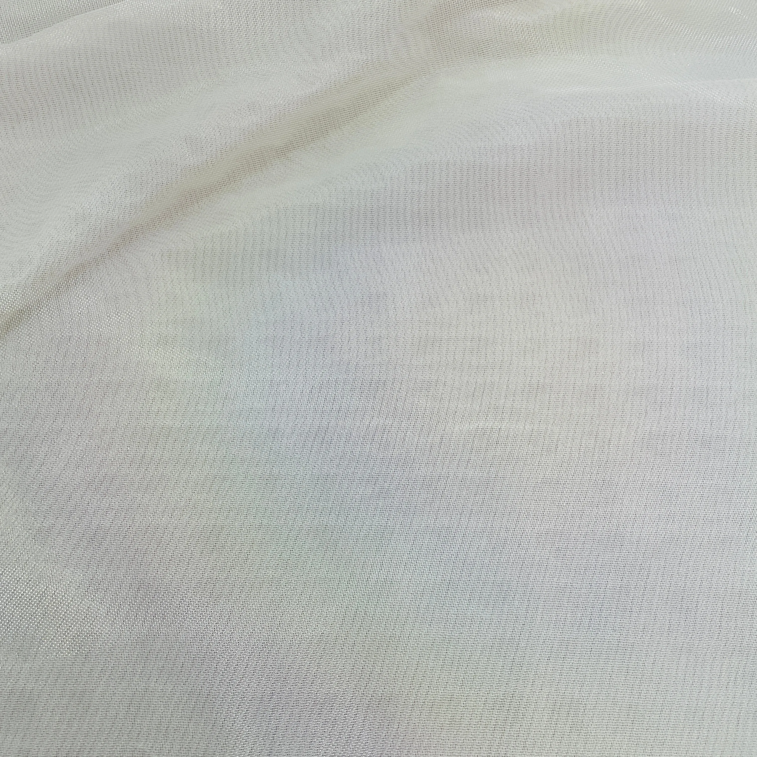 White Solid Mesh Net Fabric