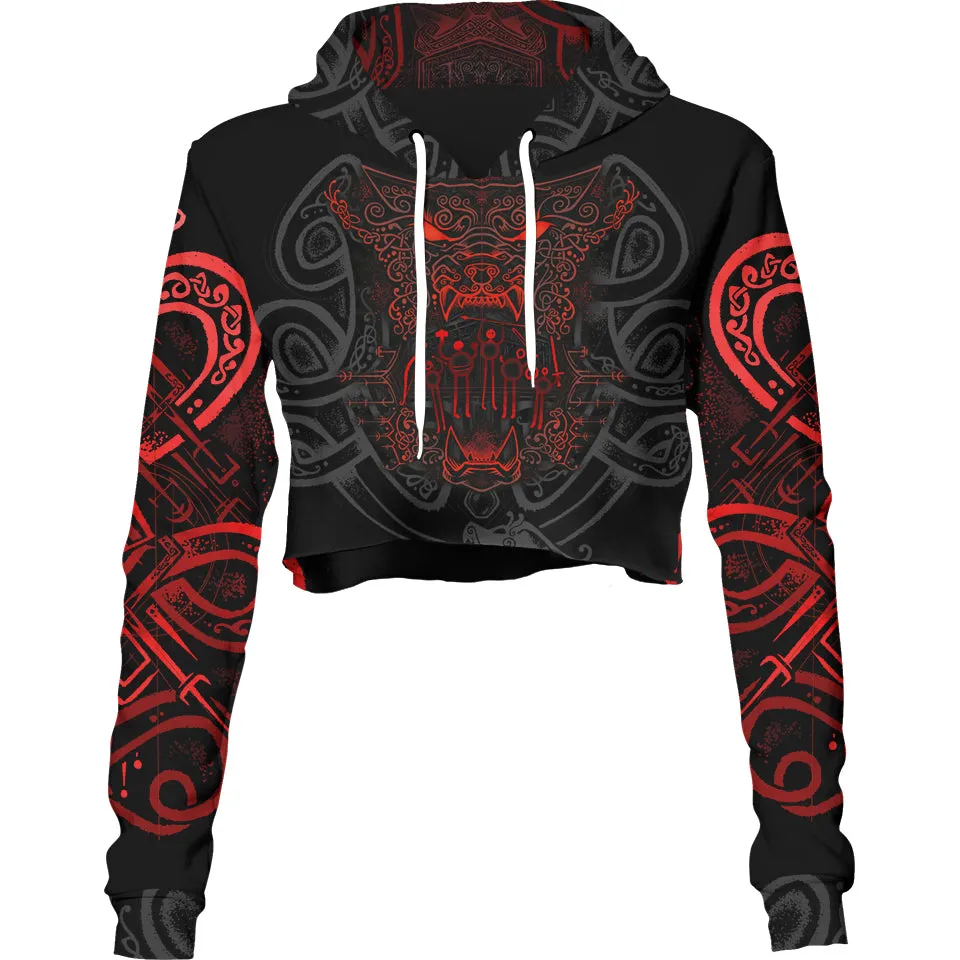 Wolf of Ragnarök Crop Hoodie