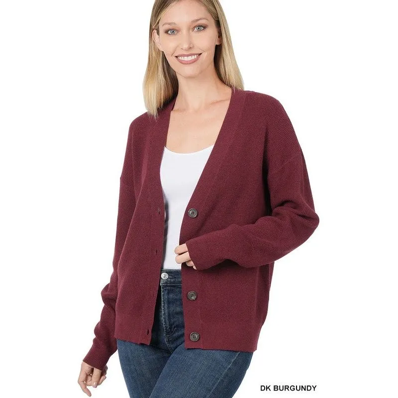 ZENANA VISCOSE CARDIGAN SWEATER