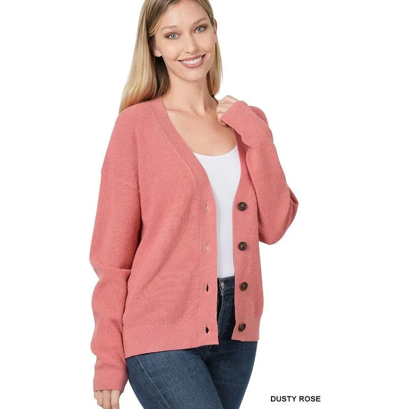 ZENANA VISCOSE CARDIGAN SWEATER